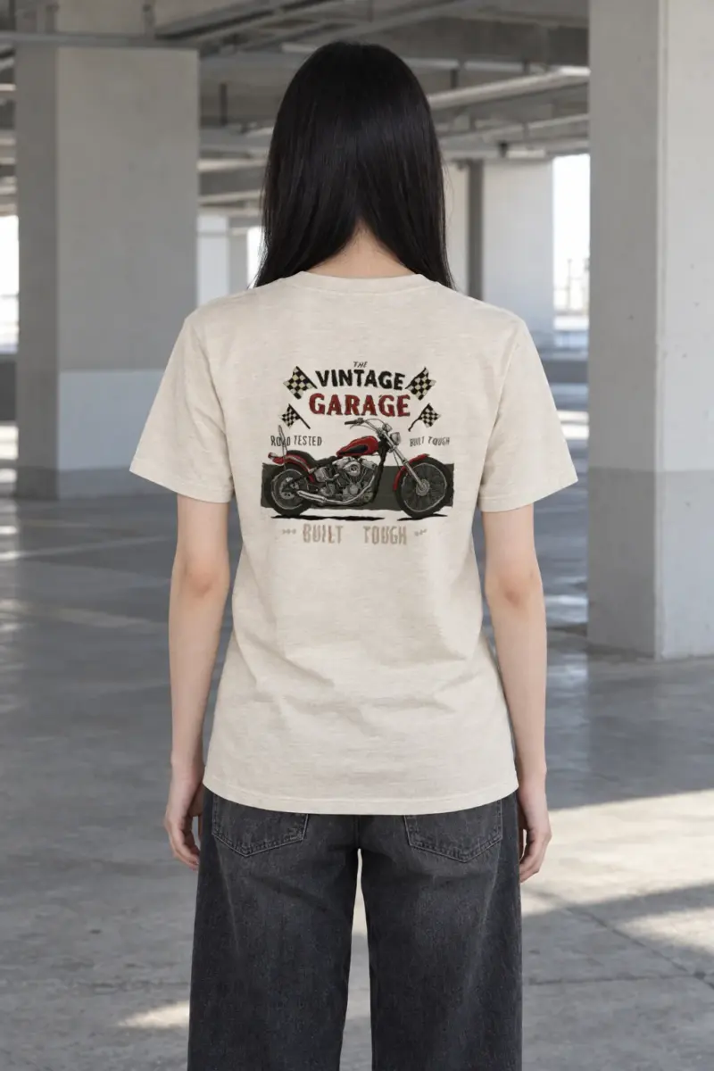"Built Tough Road Tested" Heavyweight Unisex Crewneck T-shirt
