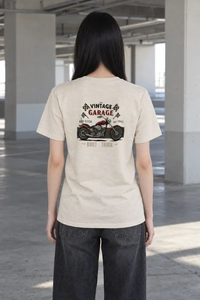 "Built Tough Road Tested" Heavyweight Unisex Crewneck T-shirt
