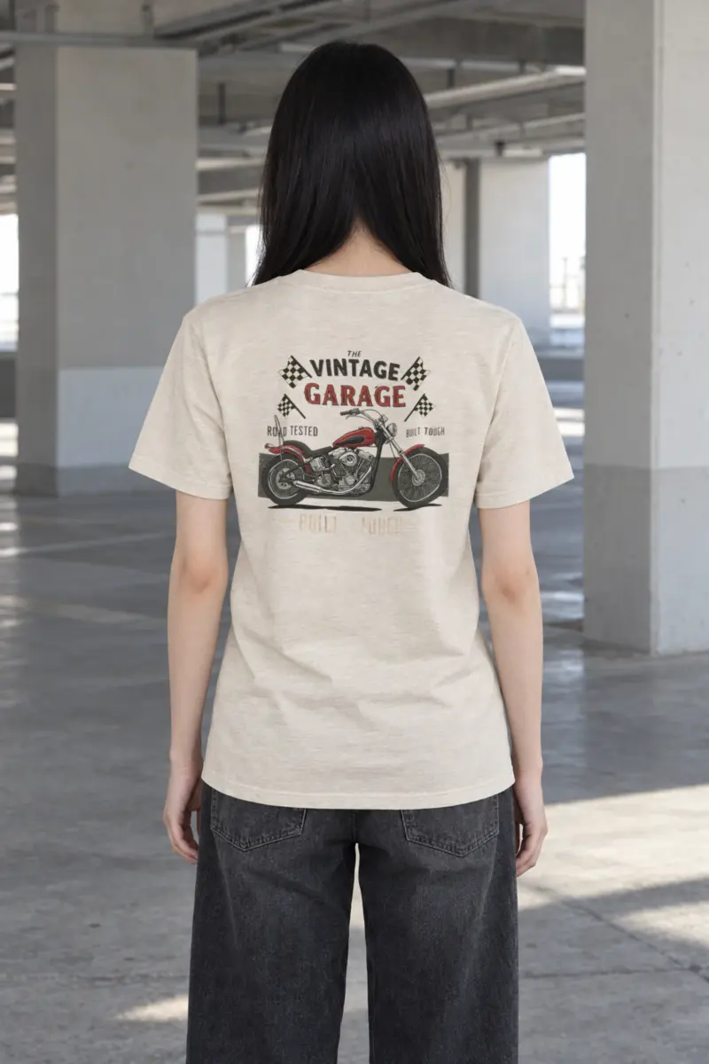 "Built Tough Road Tested" Heavyweight Unisex Crewneck T-shirt