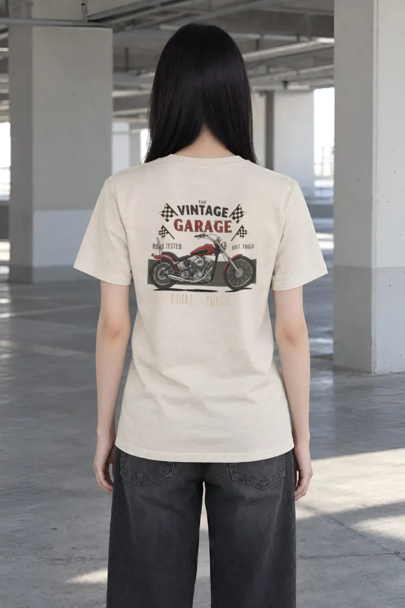 "Built Tough Road Tested" Heavyweight Unisex Crewneck T-shirt
