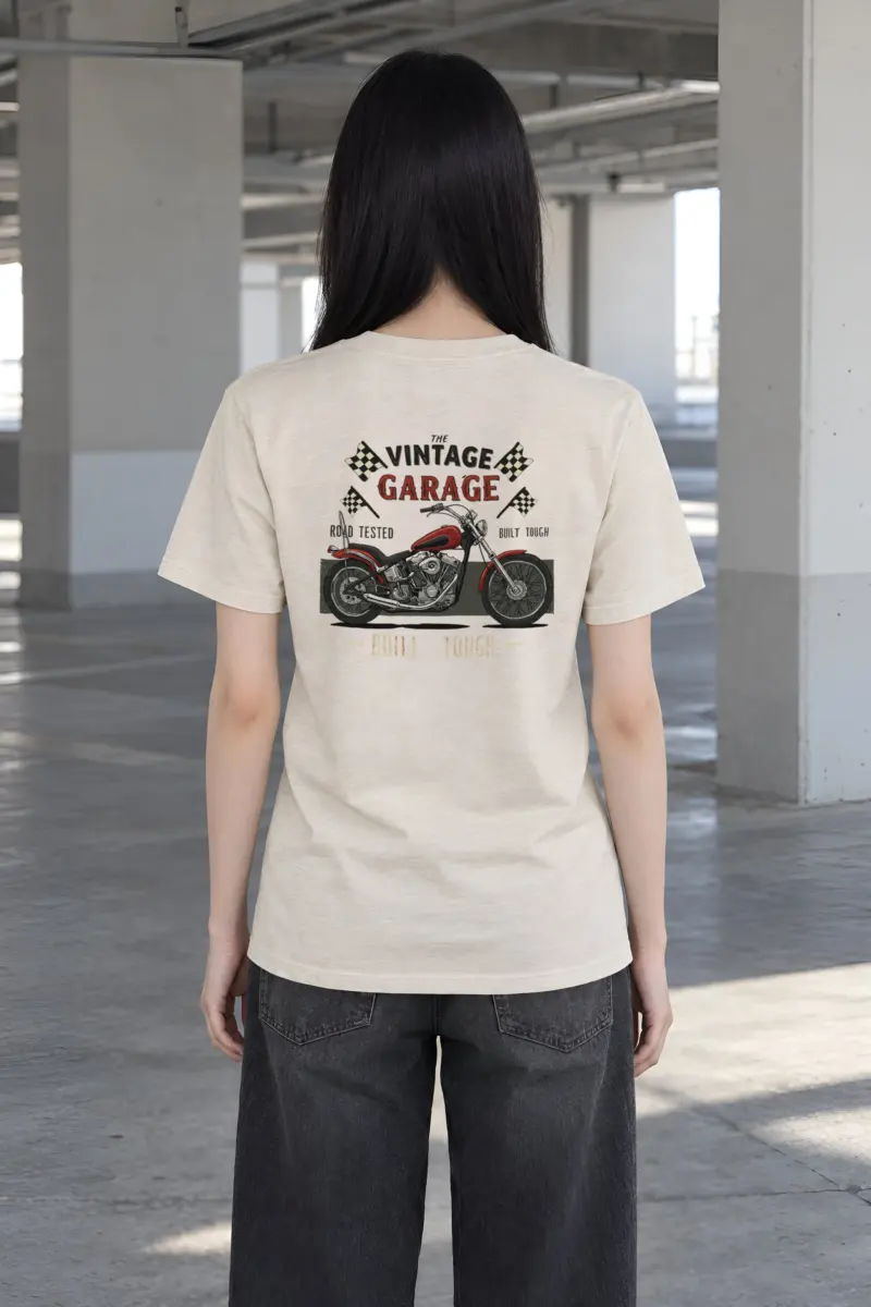 "Built Tough Road Tested" Heavyweight Unisex Crewneck T-shirt