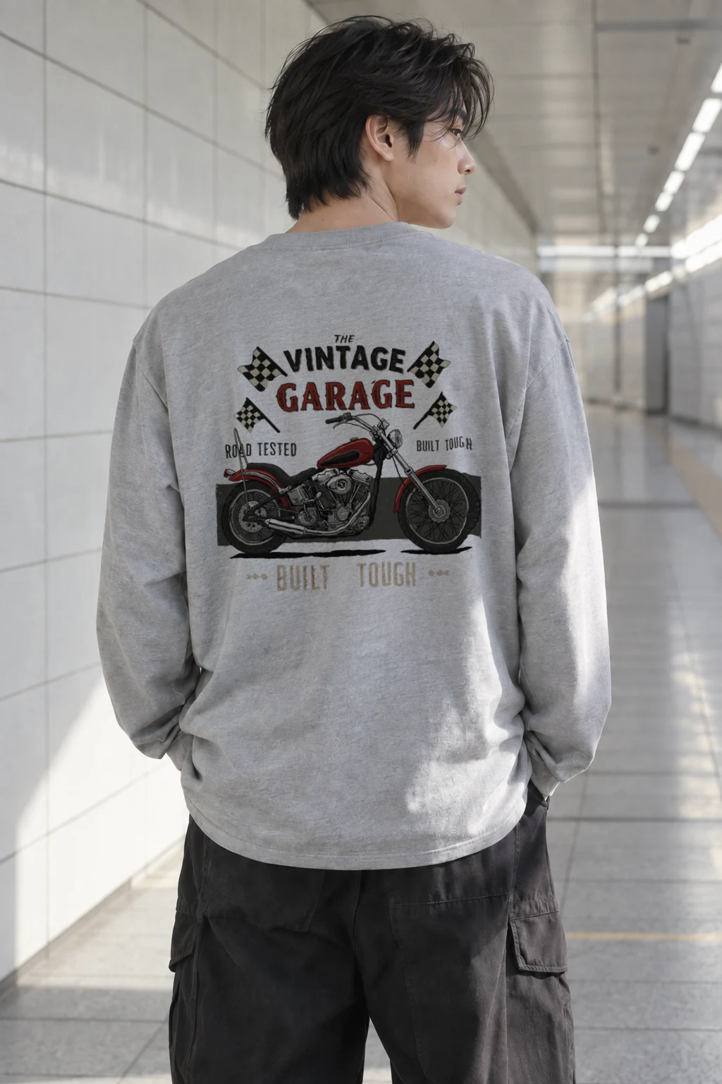 "Built Tough Road Tested" Unisex Longsleeve T-shirt | Gildan 2400