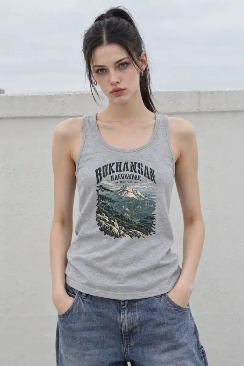"Bukhansan Baegundae 836.5 M" Unisex Jersey Tank
