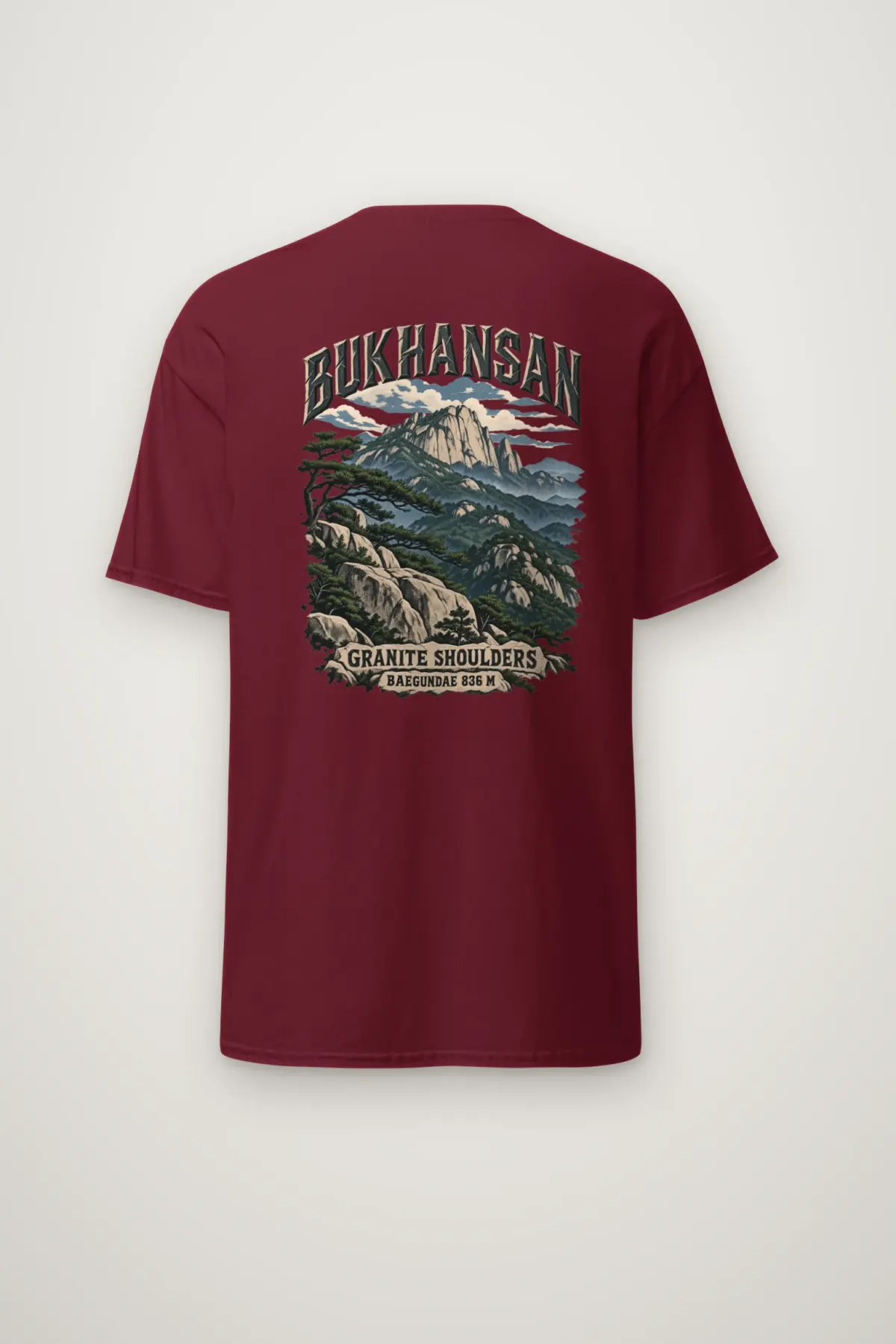 "Bukhansan Granite Shoulders" Heavyweight Unisex Crewneck T-shirt
