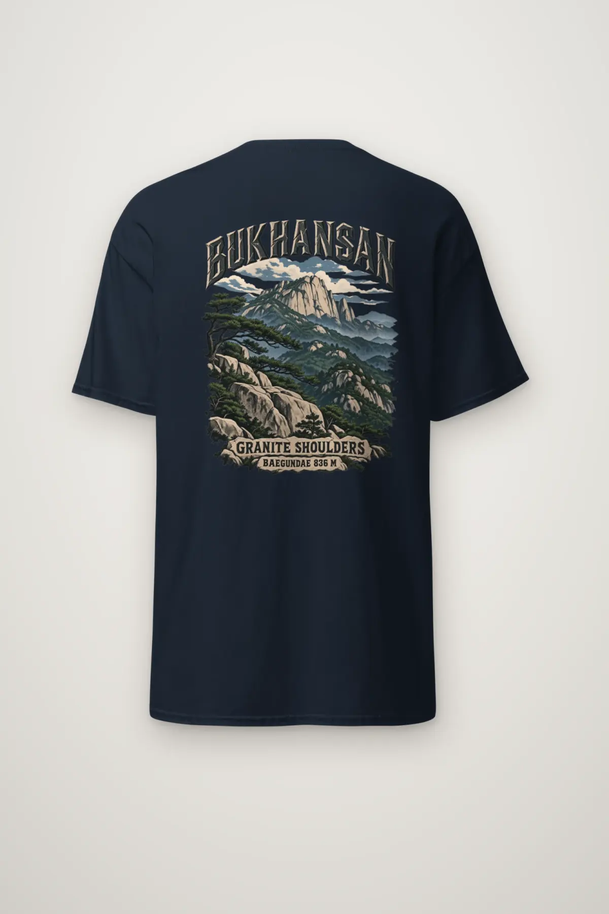 "Bukhansan Granite Shoulders" Heavyweight Unisex Crewneck T-shirt