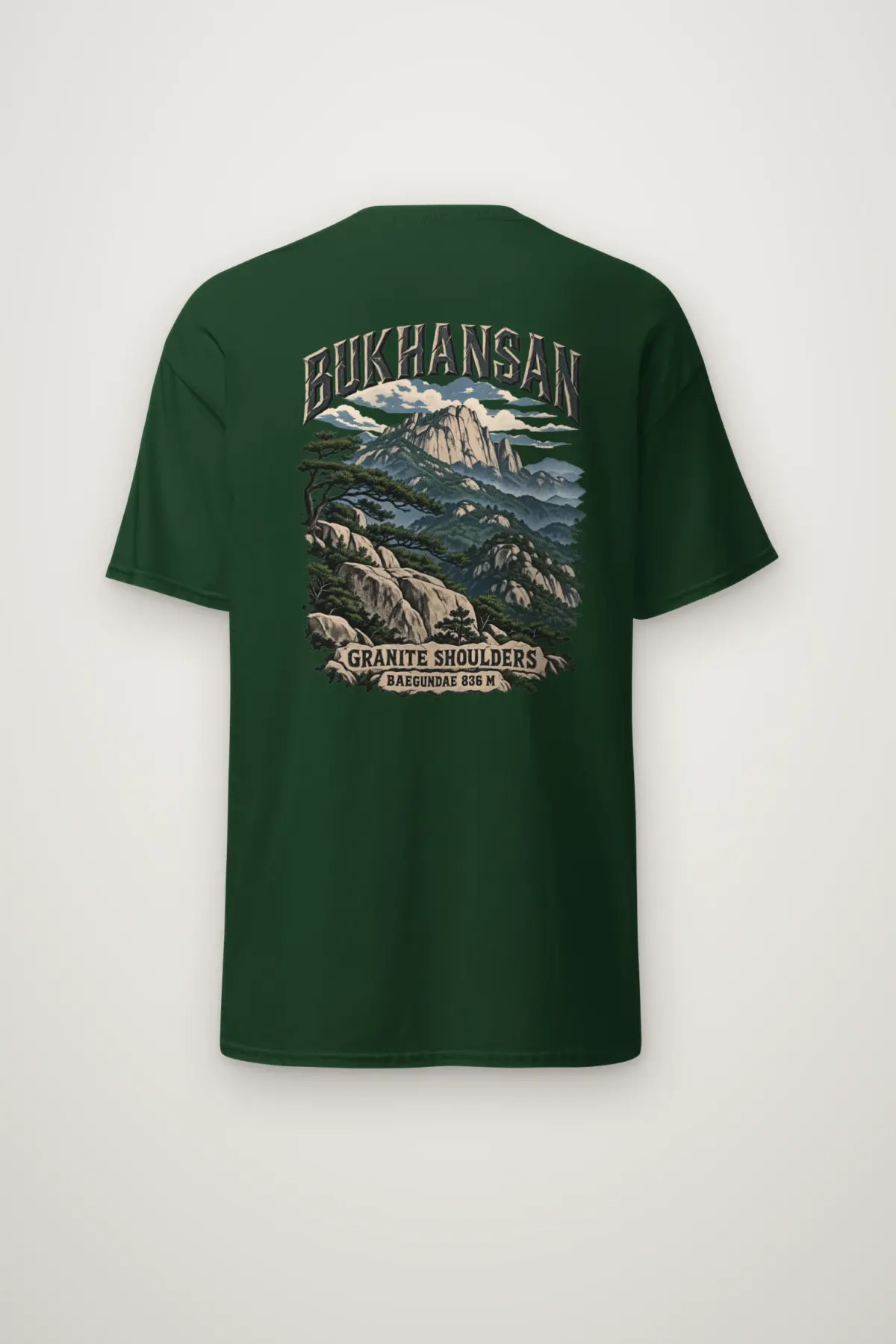 "Bukhansan Granite Shoulders" Heavyweight Unisex Crewneck T-shirt