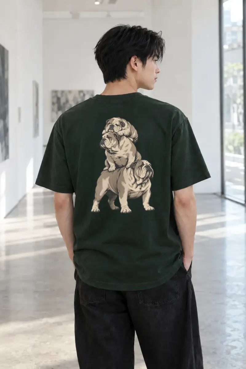 "Bulldog Balance" Heavyweight Unisex Crewneck T-shirt | Gildan 5000