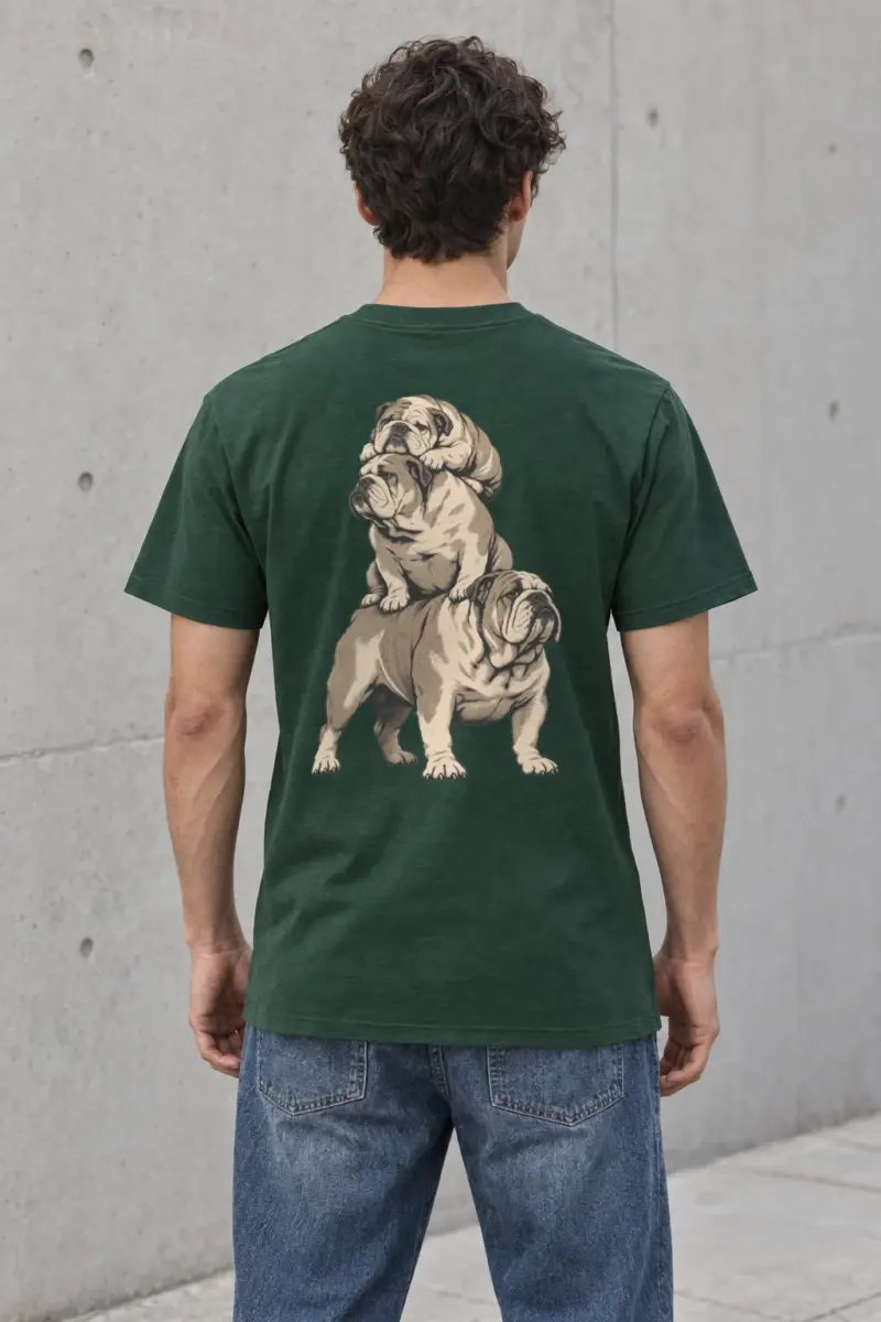 "Bulldog Balance" Heavyweight Unisex Crewneck T-shirt | Gildan 5000