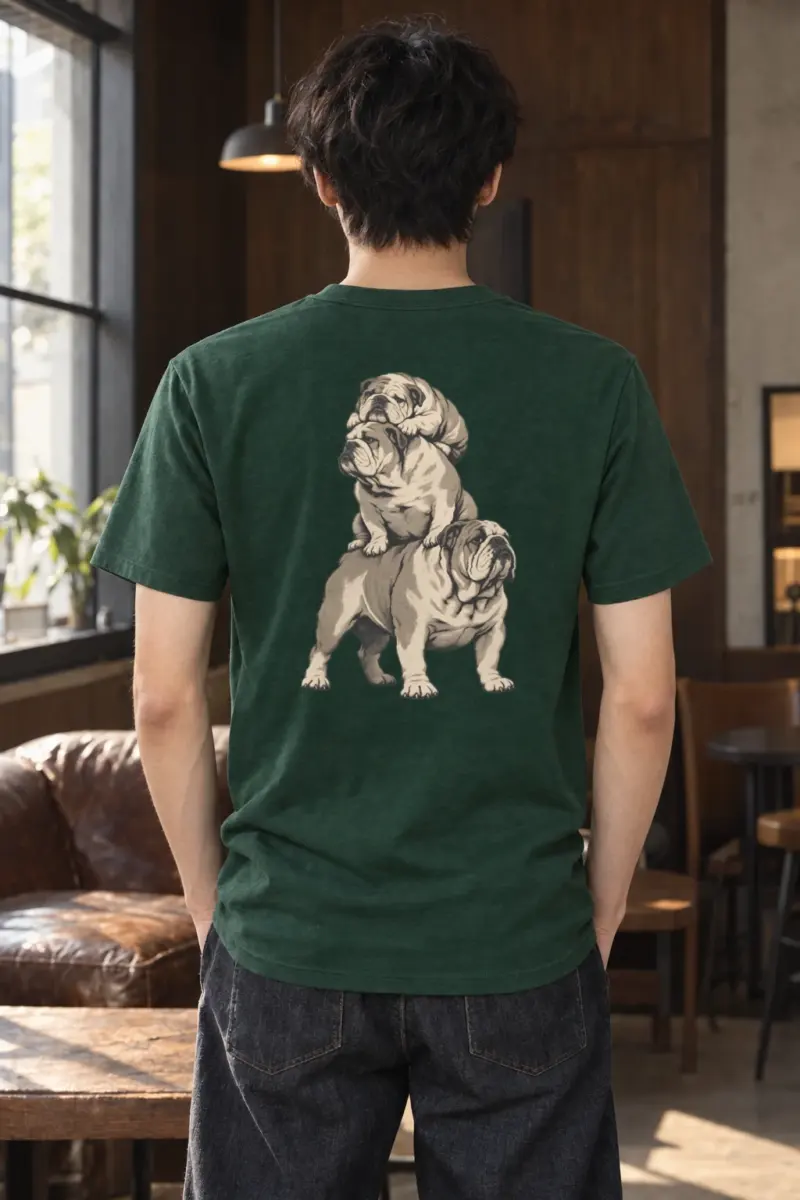 "Bulldog Balance" Heavyweight Unisex Crewneck T-shirt