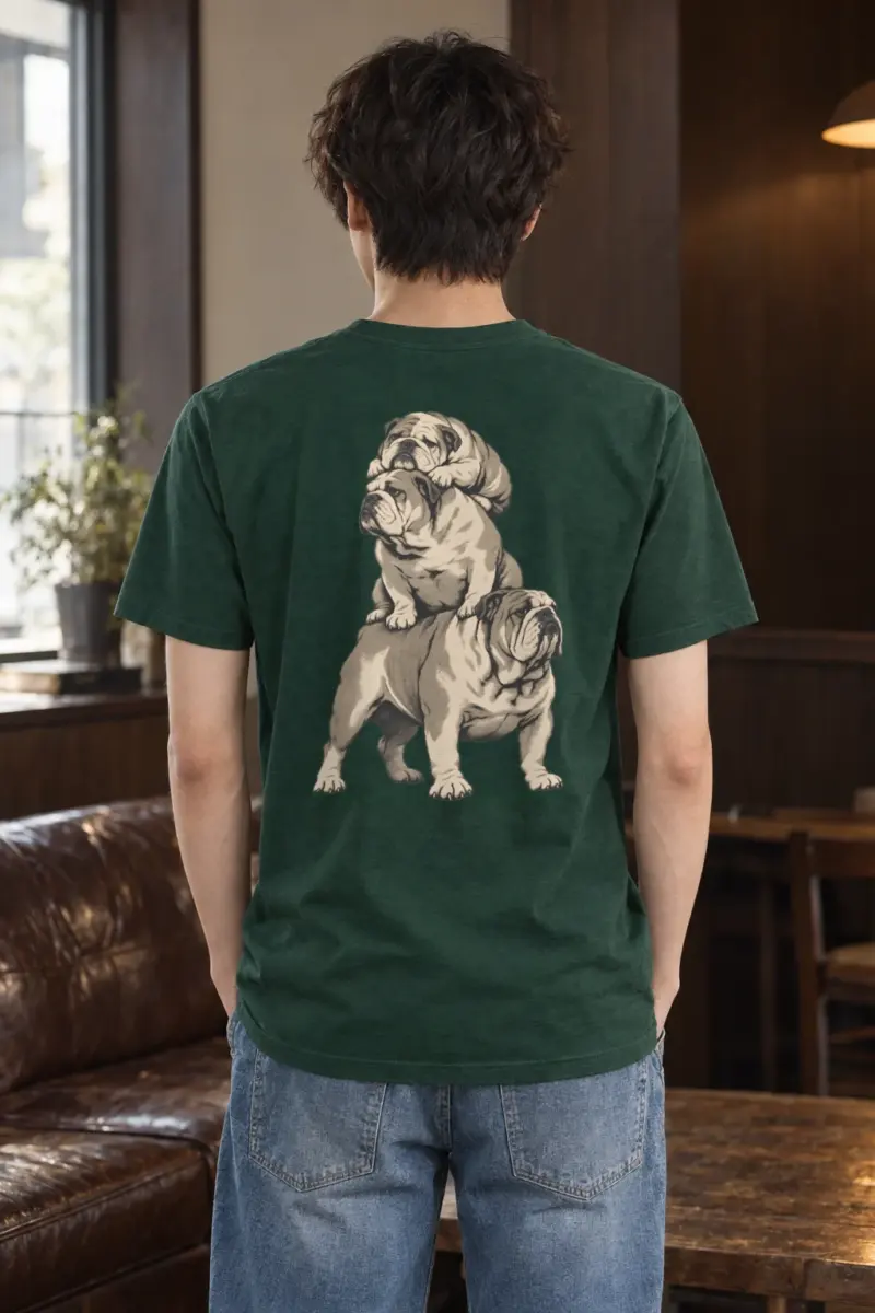 "Bulldog Balance" Heavyweight Unisex Crewneck T-shirt | Gildan 5000