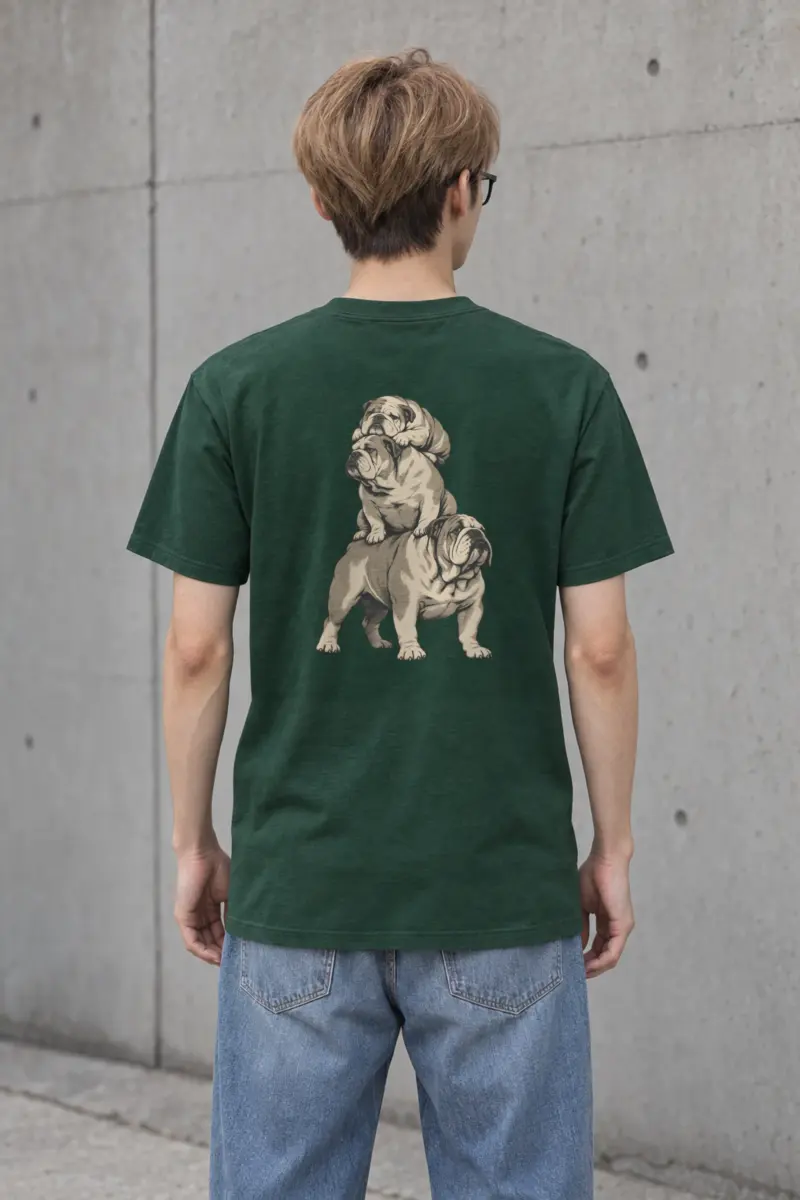 "Bulldog Balance" Heavyweight Unisex Crewneck T-shirt