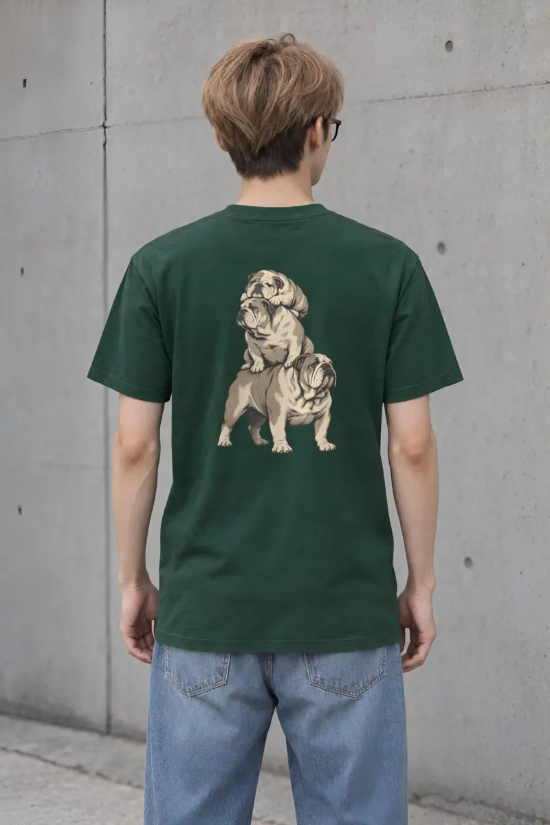 "Bulldog Balance" Heavyweight Unisex Crewneck T-shirt