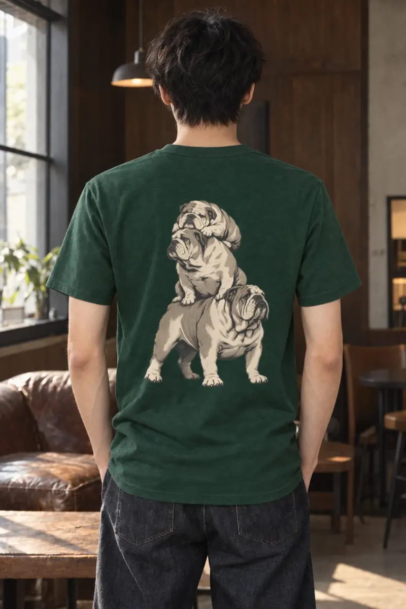 "Bulldog Balance" Heavyweight Unisex Crewneck T-shirt