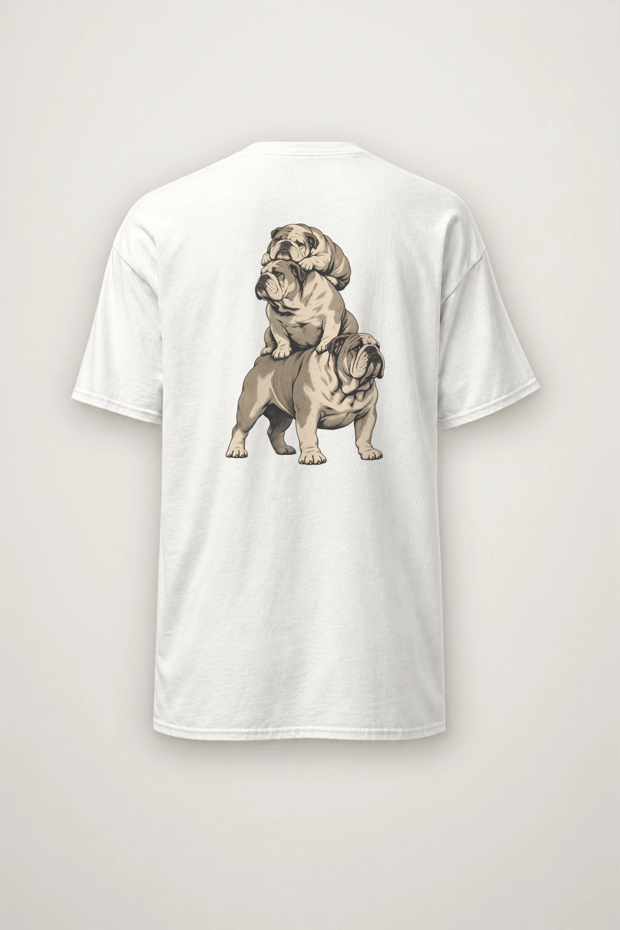 "Bulldog Balance" Heavyweight Unisex Crewneck T-shirt