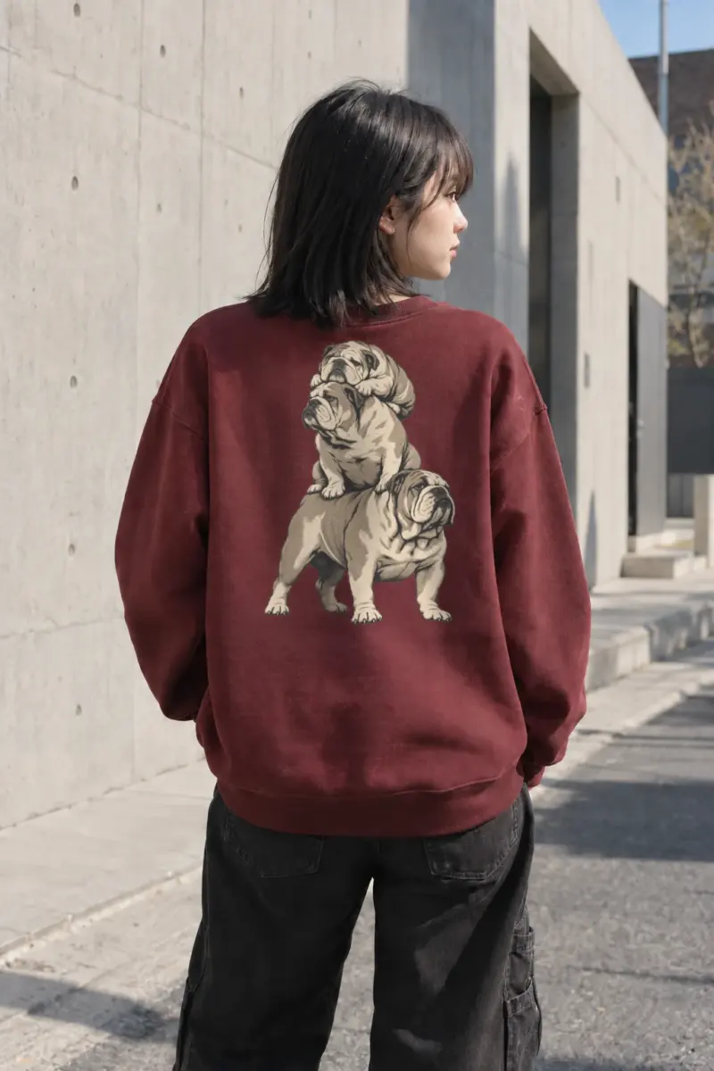 "Bulldog Equilibrium" Heavy Blend Unisex Crewneck Sweatshirt | Gildan 18000