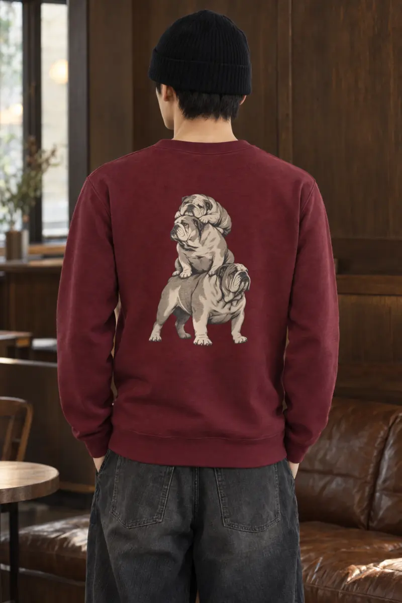 "Bulldog Equilibrium" Heavy Blend Unisex Crewneck Sweatshirt
