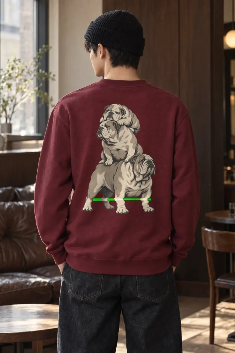 "Bulldog Equilibrium" Heavy Blend Unisex Crewneck Sweatshirt | Gildan 18000