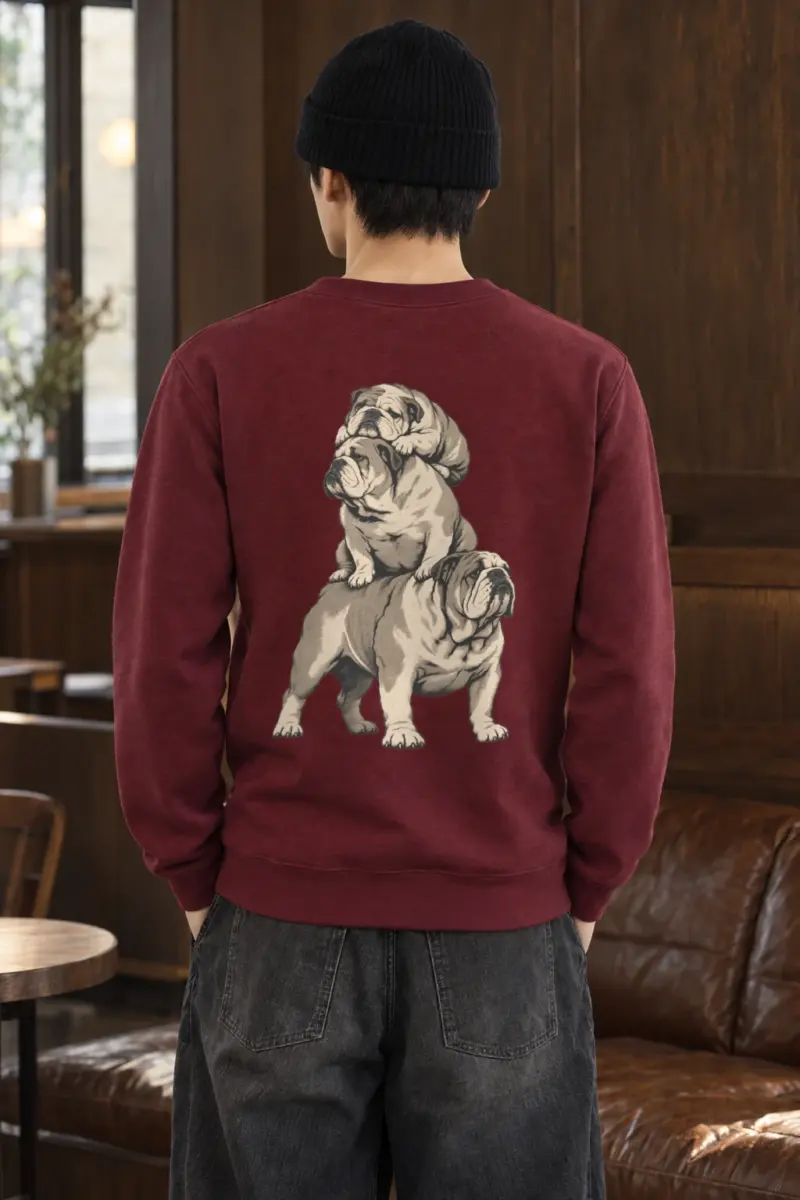 "Bulldog Equilibrium" Heavy Blend Unisex Crewneck Sweatshirt