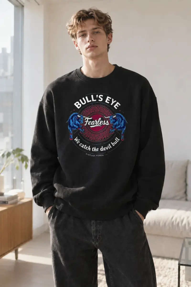 "Bull's Eye Fearless" Heavy Blend Unisex Crewneck Sweatshirt | Gildan 18000
