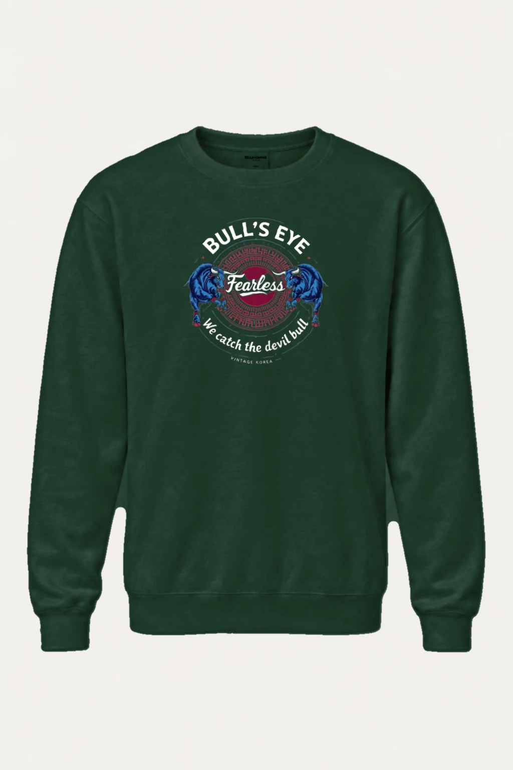 "Bull's Eye Fearless" Heavy Blend Unisex Crewneck Sweatshirt | Gildan 18000