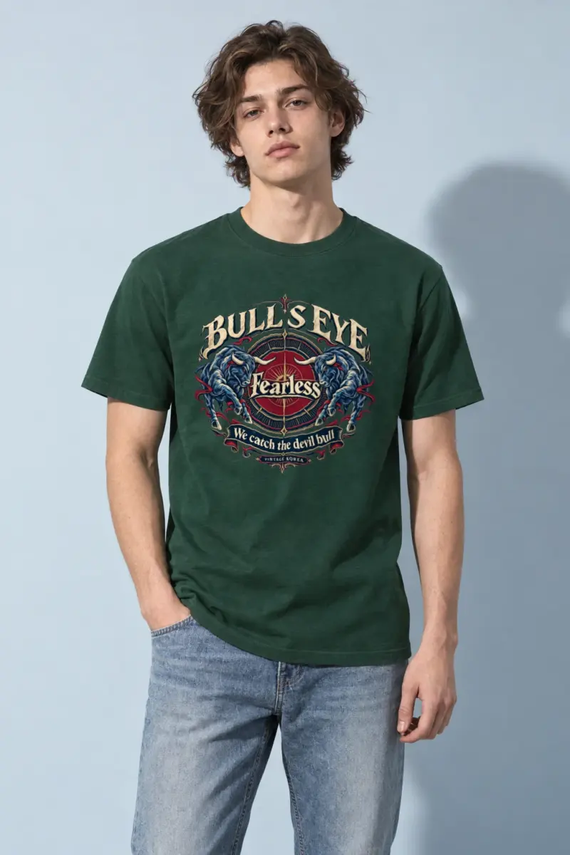 "Bull's Eye" Heavyweight Unisex Crewneck T-shirt | Gildan 5000