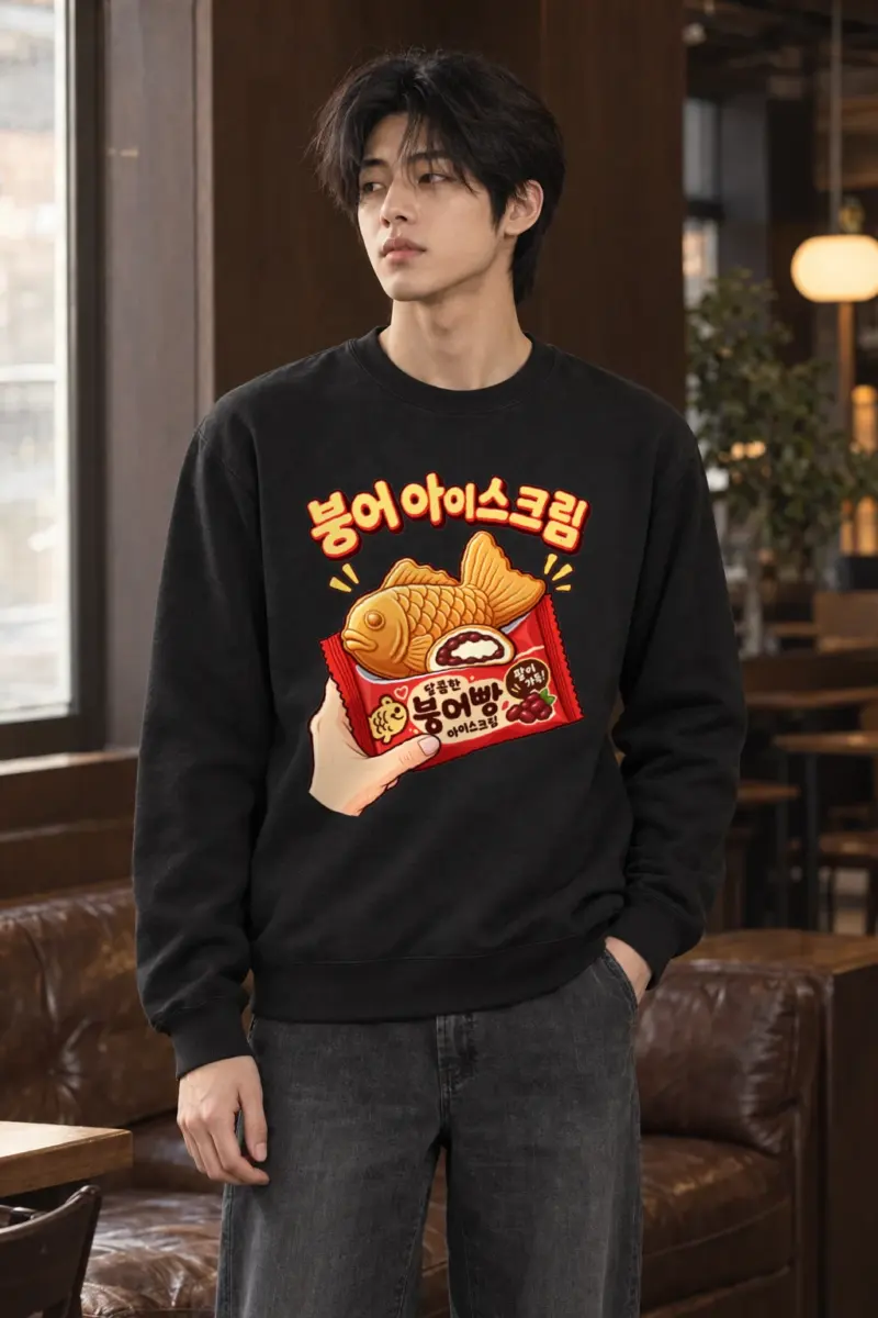 "Bungeo Ice Cream" Heavy Blend Unisex Crewneck Sweatshirt
