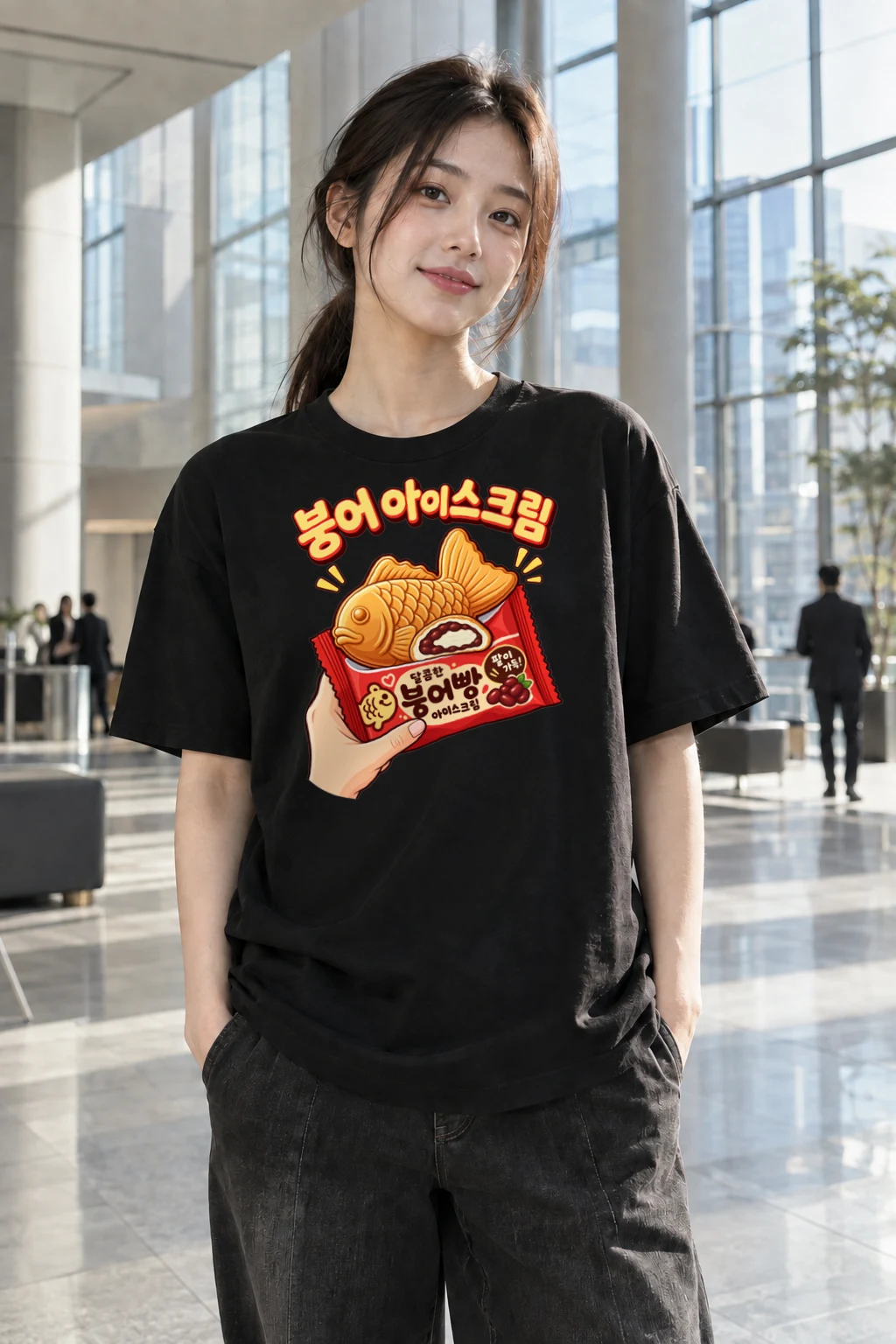 "Bungeo Ice Cream" Heavyweight Unisex Crewneck T-shirt | Gildan 5000