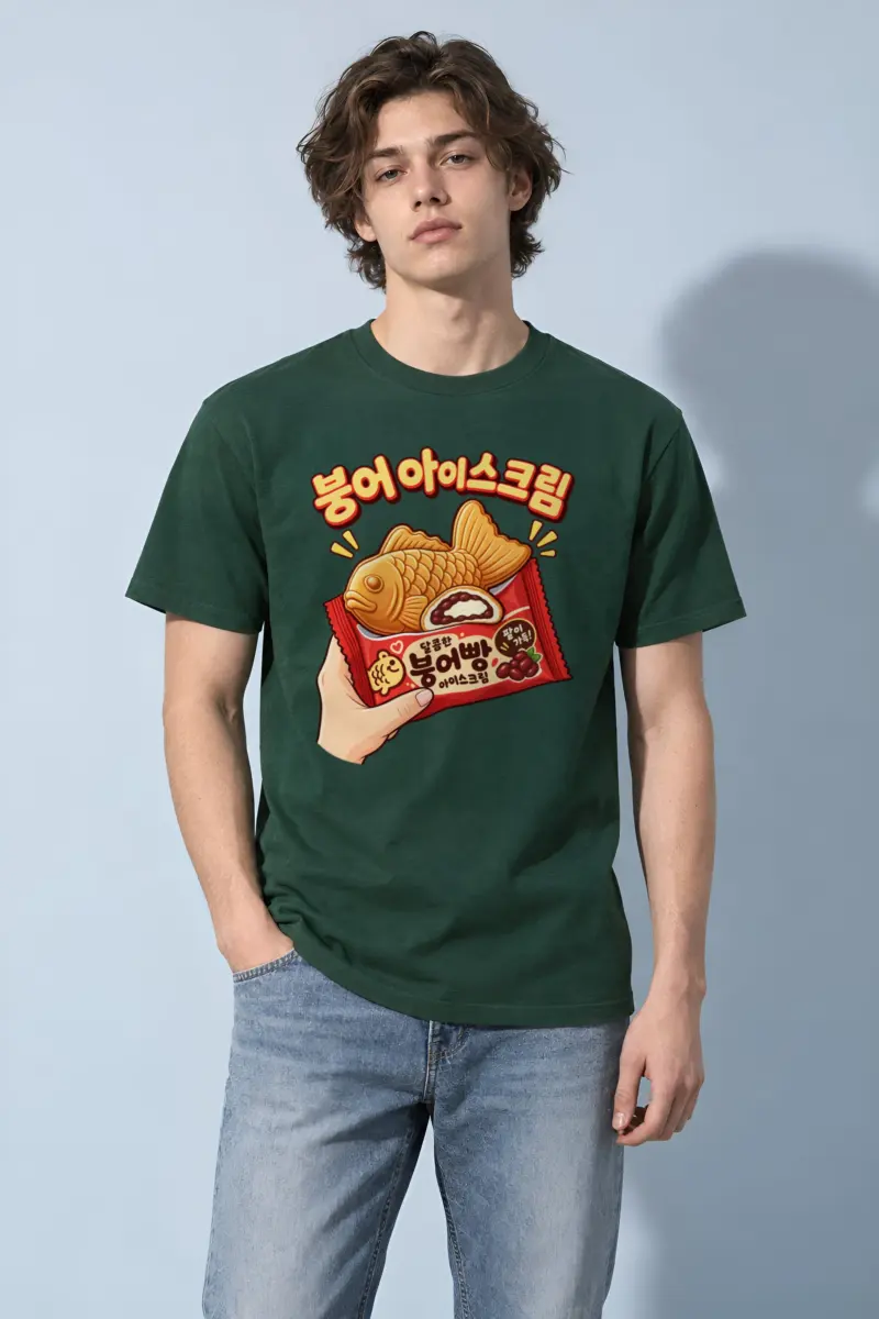 "Bungeo Ice Cream" Heavyweight Unisex Crewneck T-shirt