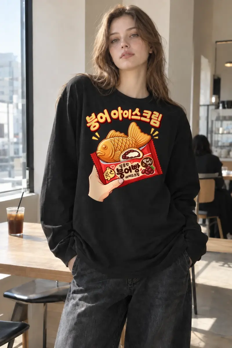 "Bungeo Ice Cream" Unisex Longsleeve T-shirt | Gildan 2400