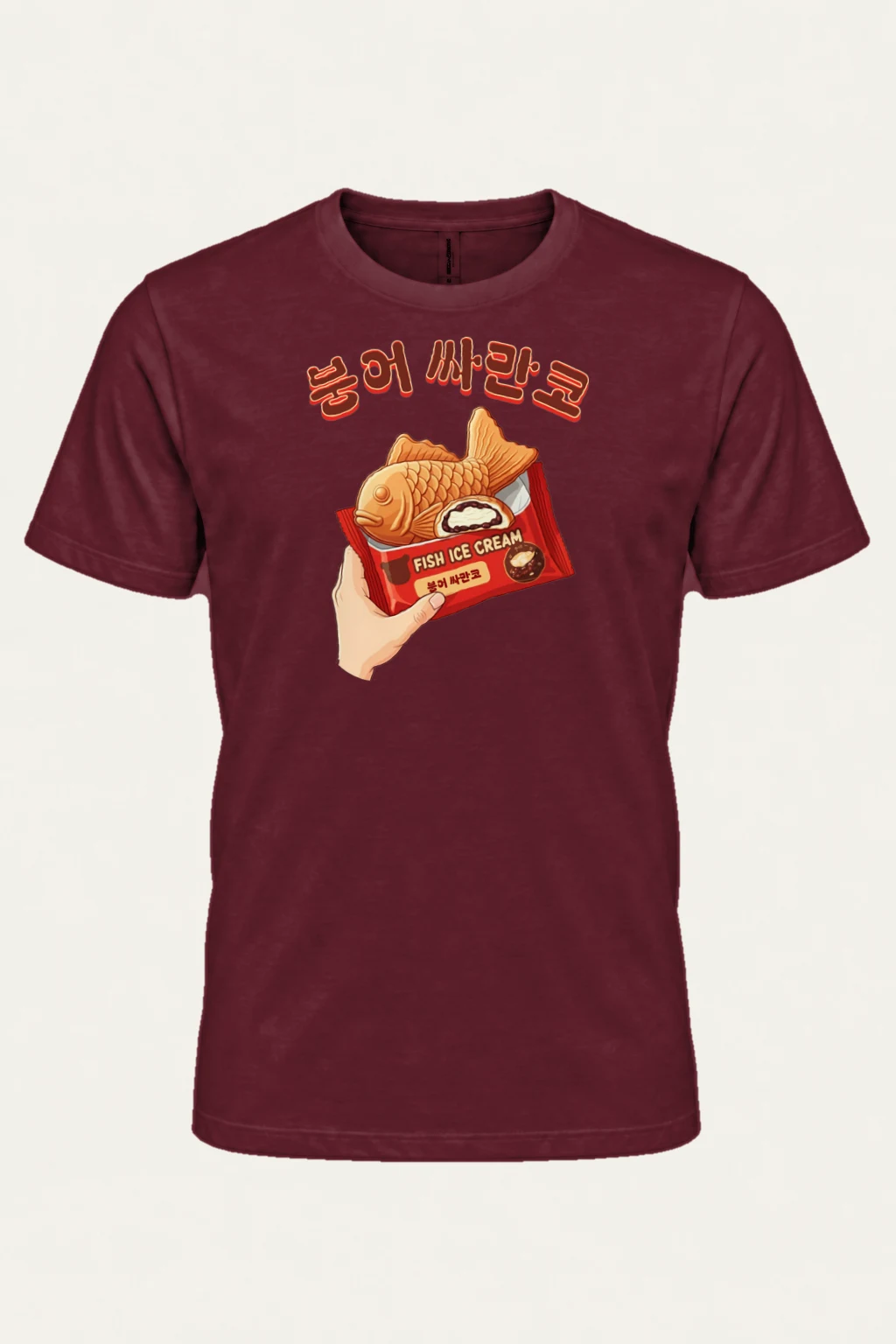 "Bungeoppang Ice Cream" Heavyweight Unisex Crewneck T-shirt | Gildan 5000