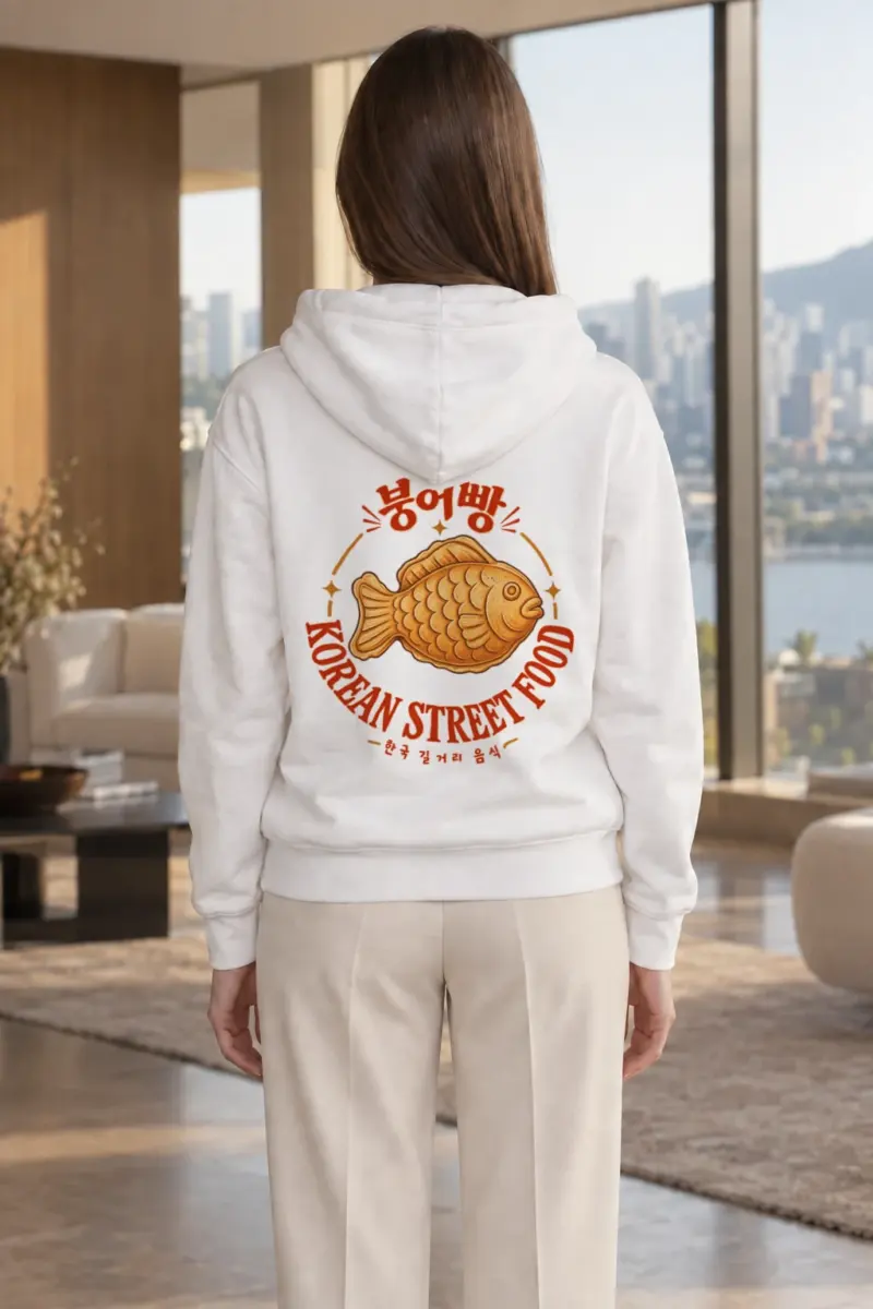 "Bungeoppang Street Food" Heavy Blend Unisex Pullover Hoodie | Gildan 18500