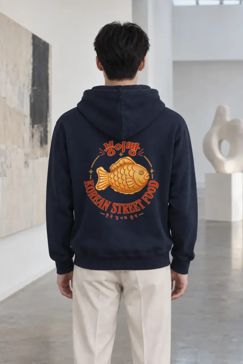 "Bungeoppang Street Food" Heavy Blend Unisex Pullover Hoodie | Gildan 18500