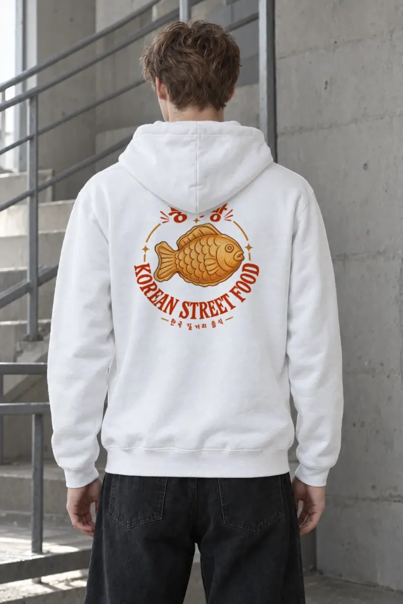 "Bungeoppang Street Food" Heavy Blend Unisex Pullover Hoodie