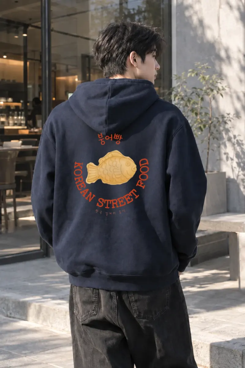 "Bungeoppang Street Food" Heavy Blend Unisex Pullover Hoodie | Gildan 18500