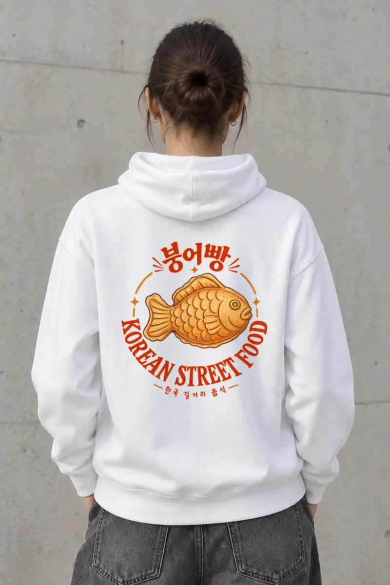 "Bungeoppang Street Food" Heavy Blend Unisex Pullover Hoodie