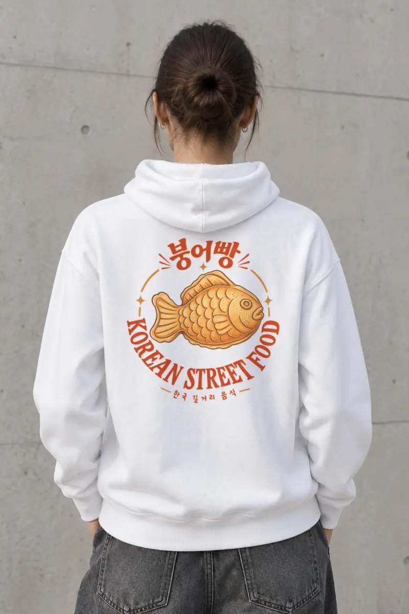 "Bungeoppang Street Food" Heavy Blend Unisex Pullover Hoodie