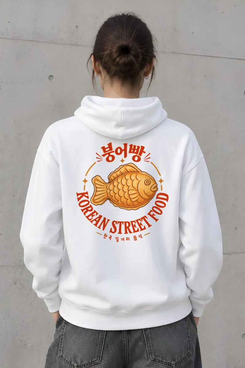 "Bungeoppang Street Food" Heavy Blend Unisex Pullover Hoodie