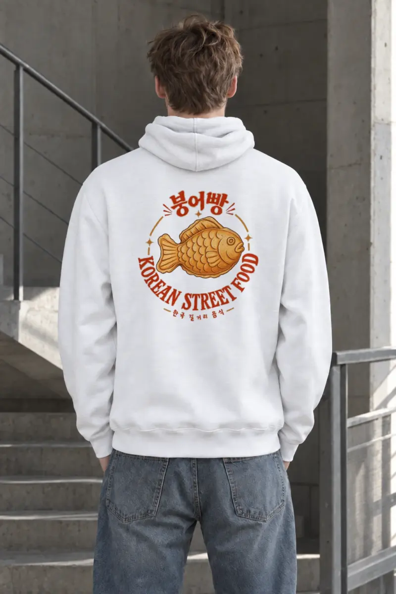 "Bungeoppang Street Food" Heavy Blend Unisex Pullover Hoodie