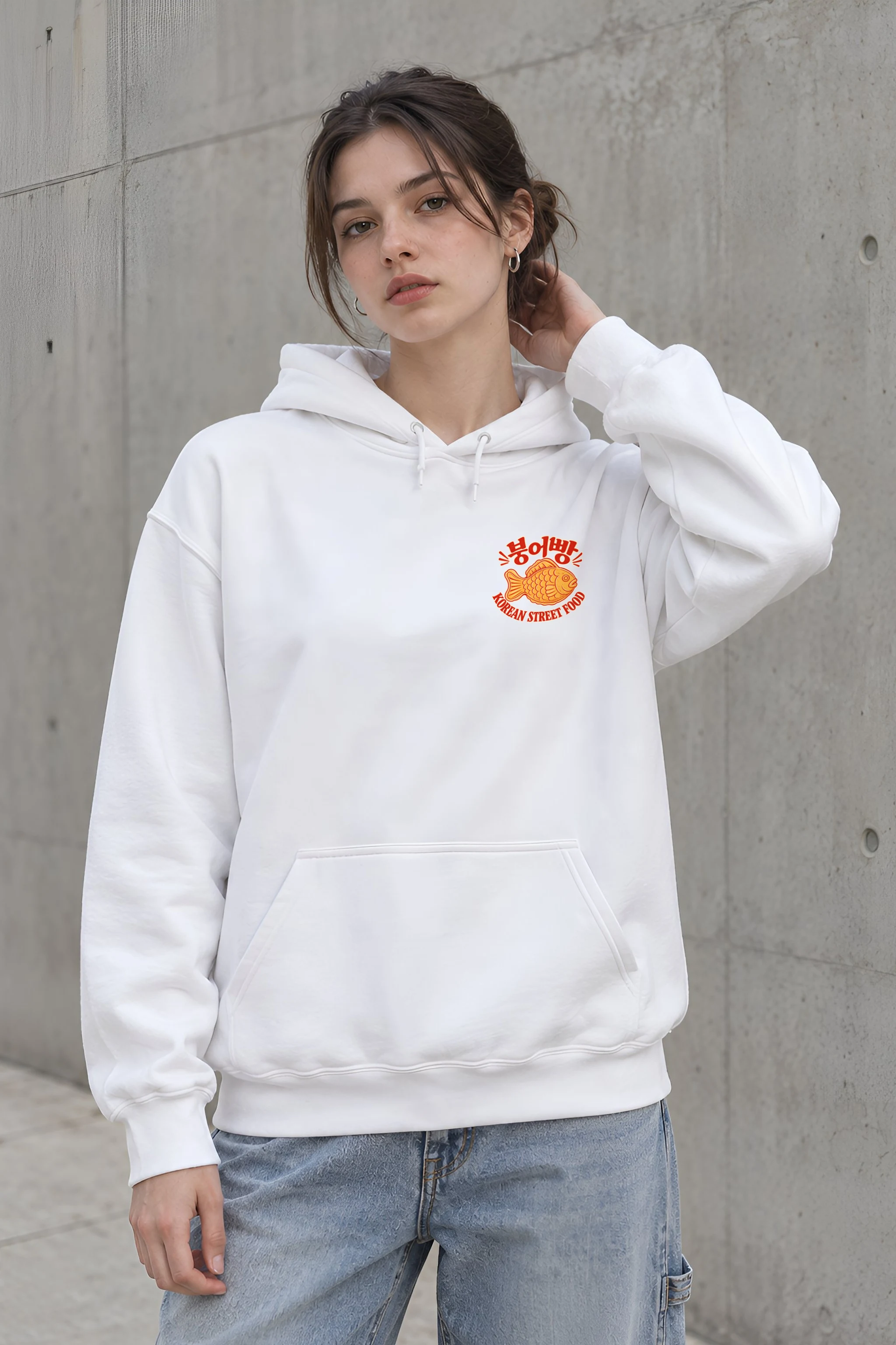 "Bungeoppang Street Food" Unisex Pullover Hoodie