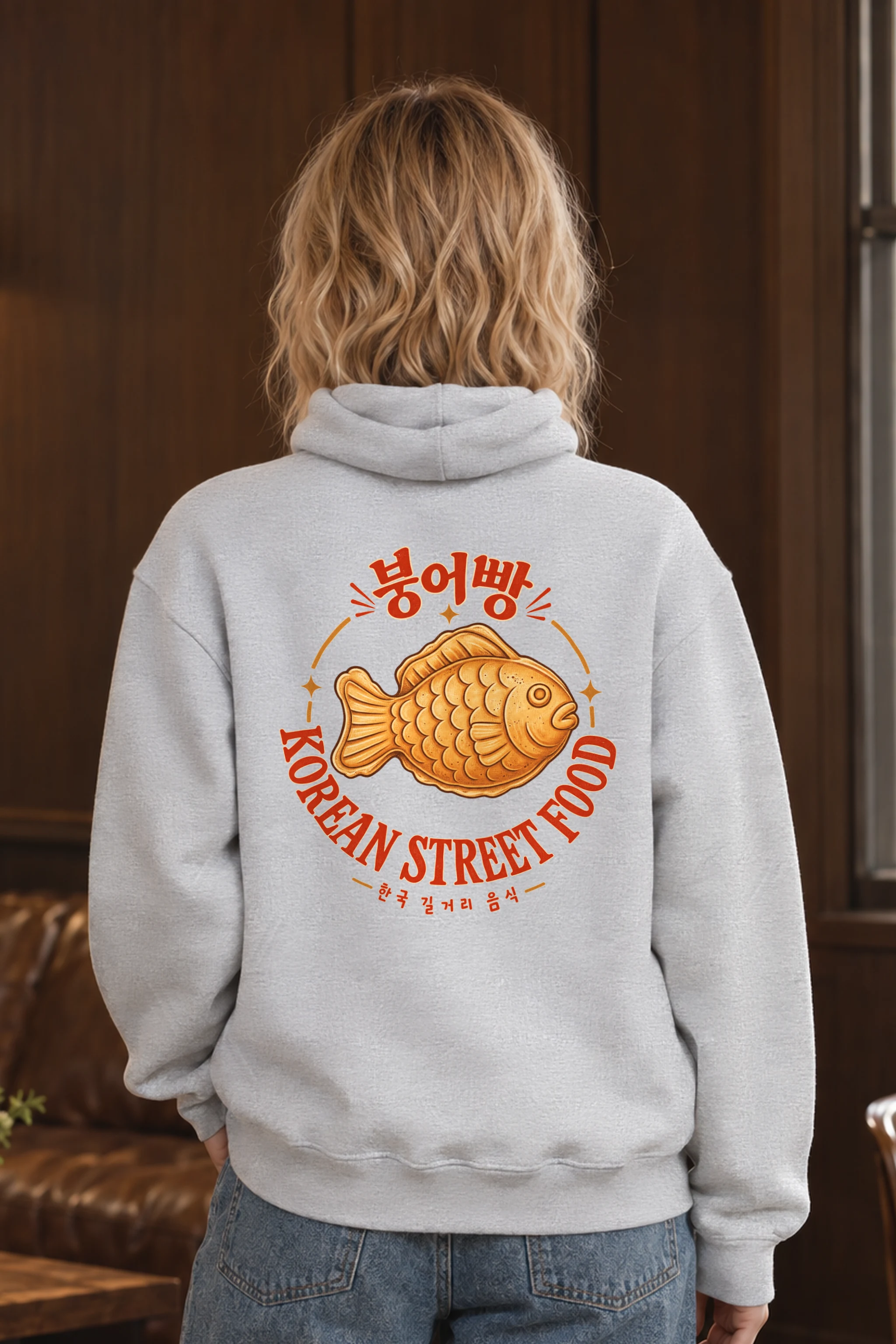 "Bungeoppang Street Food" Unisex Pullover Hoodie