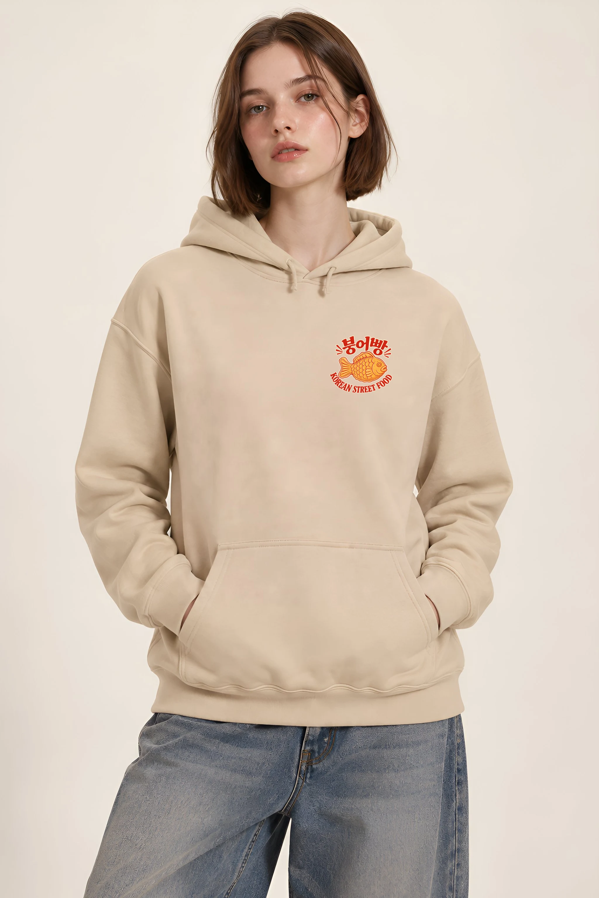 "Bungeoppang Street Food" Unisex Pullover Hoodie