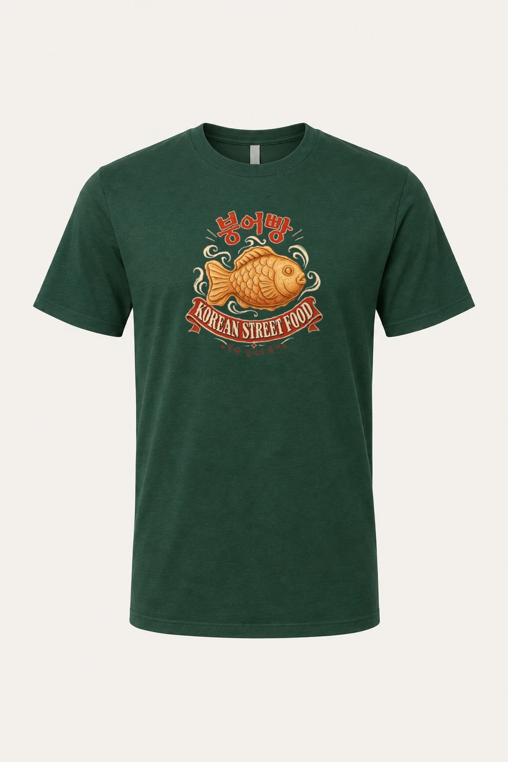 "Bungeoppang Street Food" Heavyweight Unisex Crewneck T-shirt | Gildan 5000