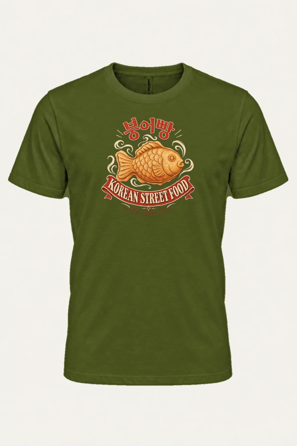 "Bungeoppang Street Food" Heavyweight Unisex Crewneck T-shirt | Gildan 5000