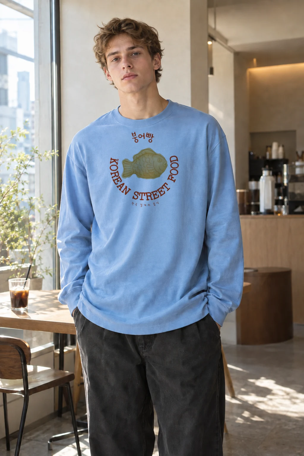 "Bungeoppang Street Food" Unisex Longsleeve T-shirt | Gildan 2400