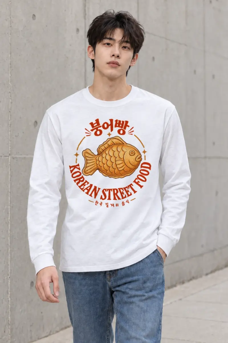 "Bungeoppang Street Food" Unisex Longsleeve T-shirt