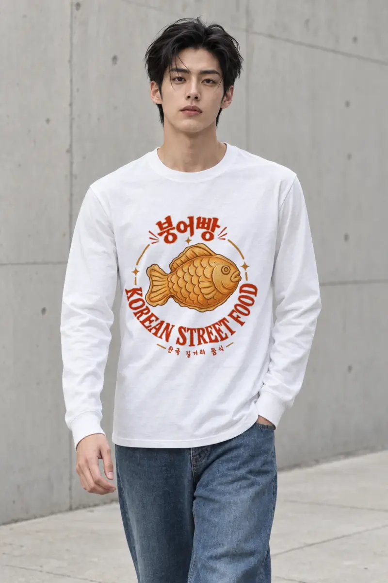 "Bungeoppang Street Food" Unisex Longsleeve T-shirt