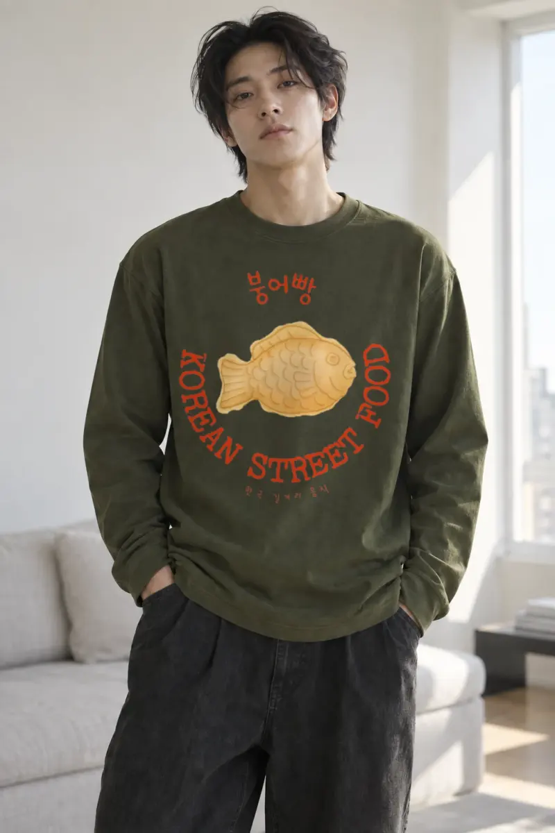 "Bungeoppang Street Food" Unisex Longsleeve T-shirt | Gildan 2400