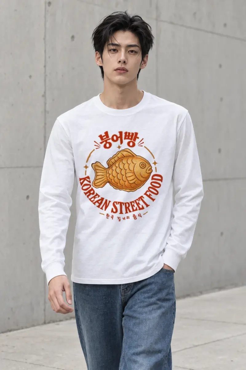 "Bungeoppang Street Food" Unisex Longsleeve T-shirt