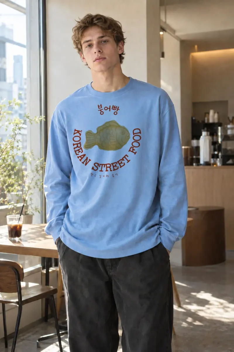 "Bungeoppang Street Food" Unisex Longsleeve T-shirt | Gildan 2400