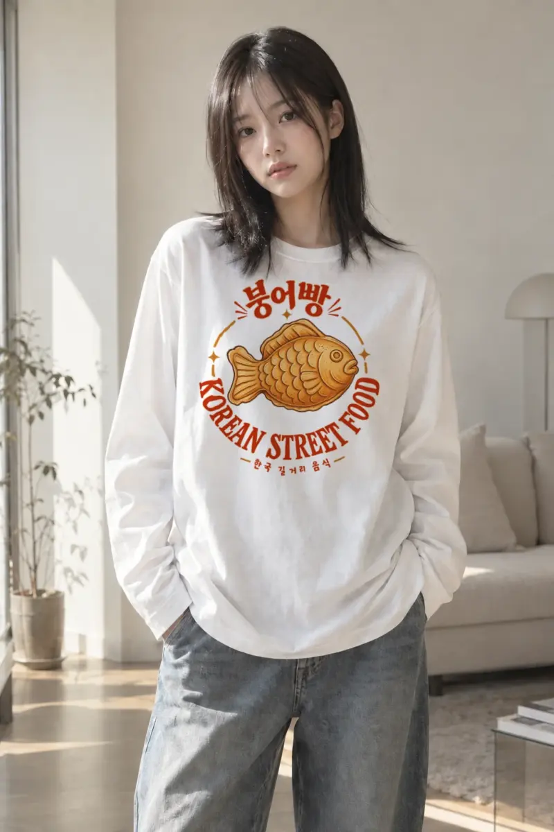 "Bungeoppang Street Food" Unisex Longsleeve T-shirt | Gildan 2400